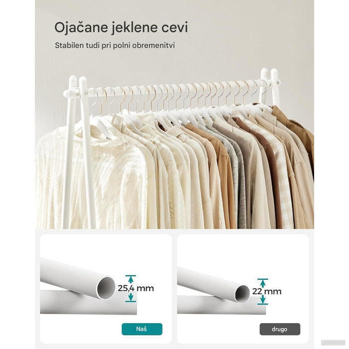 SONGMICS Obešalnik za oblačila, bela barva-PRIROCEN.SI