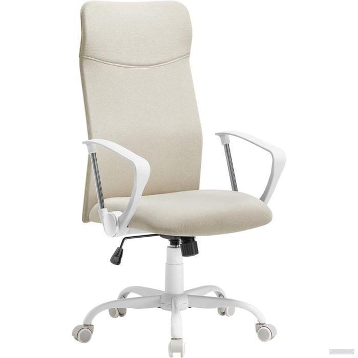 SONGMICS ergonomski pisarniški stol, bež-PRIROCEN.SI