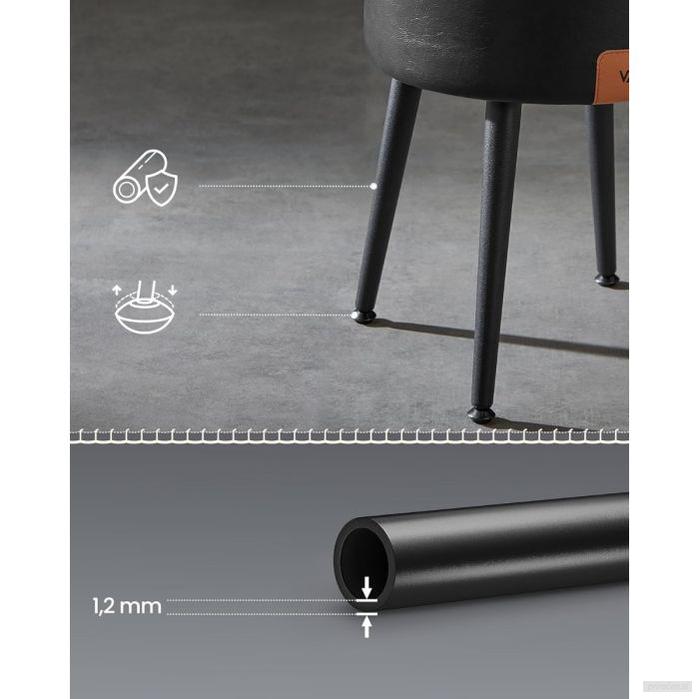 VASAGLE EKHO okrogli shranjevalni tabure z oblazinjenim sediščem-PRIROCEN.SI