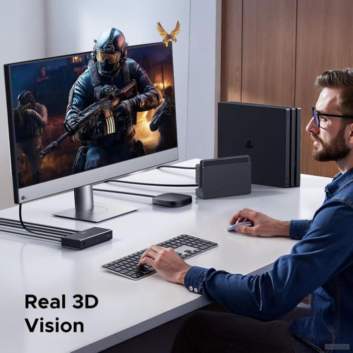 Ugreen HDMI stikalo 4K@60Hz, razdelilnik 3 v 1 s HDR+ podporo-PRIROCEN.SI