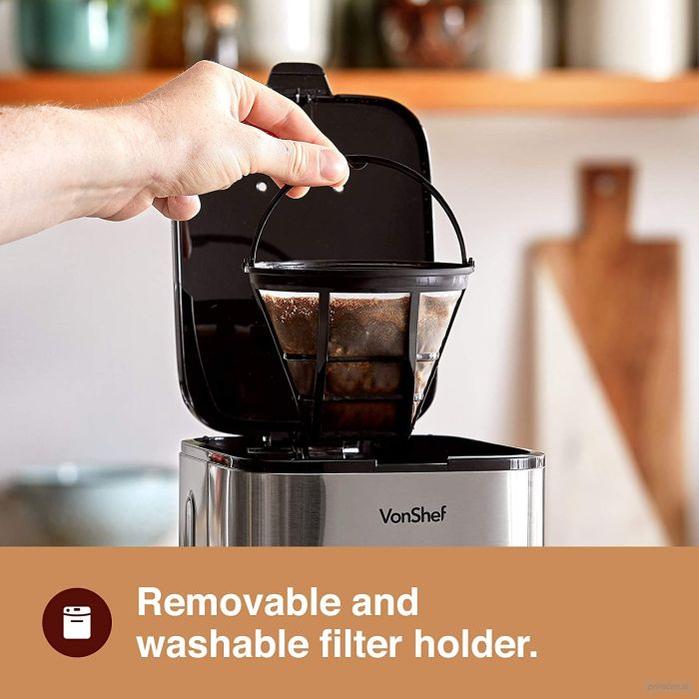 VonShef 1.5L filter aparat za kavo nerjaveče jeklo-PRIROCEN.SI