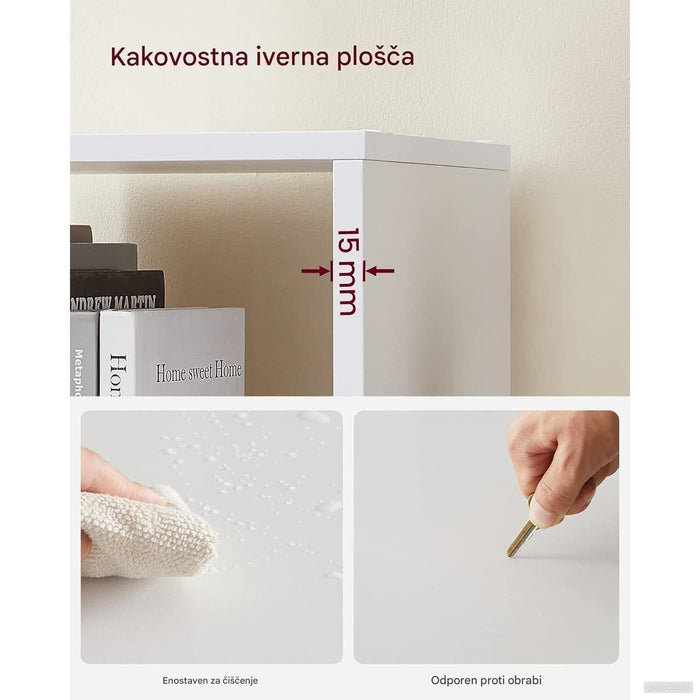 VASAGLE omara ali regal s 10 odprtimi predali, bela-PRIROCEN.SI