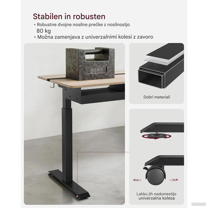 VASAGLE Električno nastavljiva pisalna miza-PRIROCEN.SI