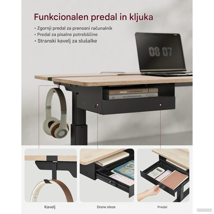 VASAGLE Električno nastavljiva pisalna miza-PRIROCEN.SI