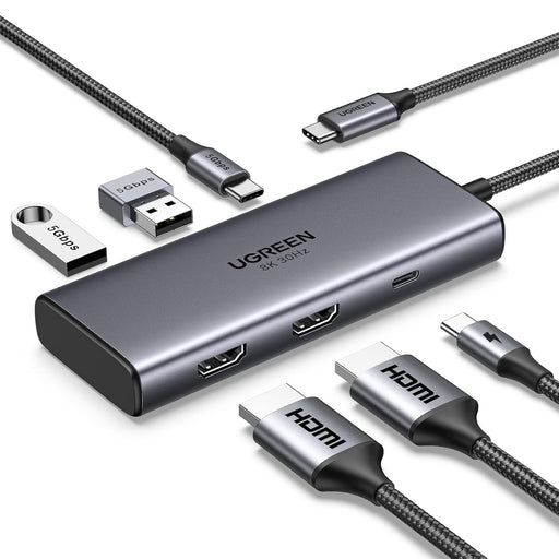 Ugreen 6v1 USB-C 100W PD priklopna postaja-PRIROCEN.SI