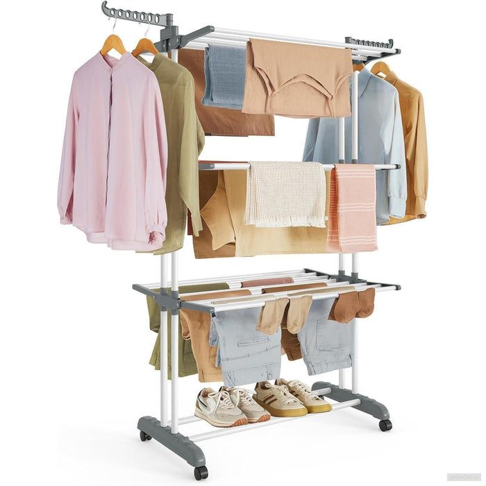 SONGMICS stojalo za sušenje perila 64 x 126 x 172 cm-PRIROCEN.SI