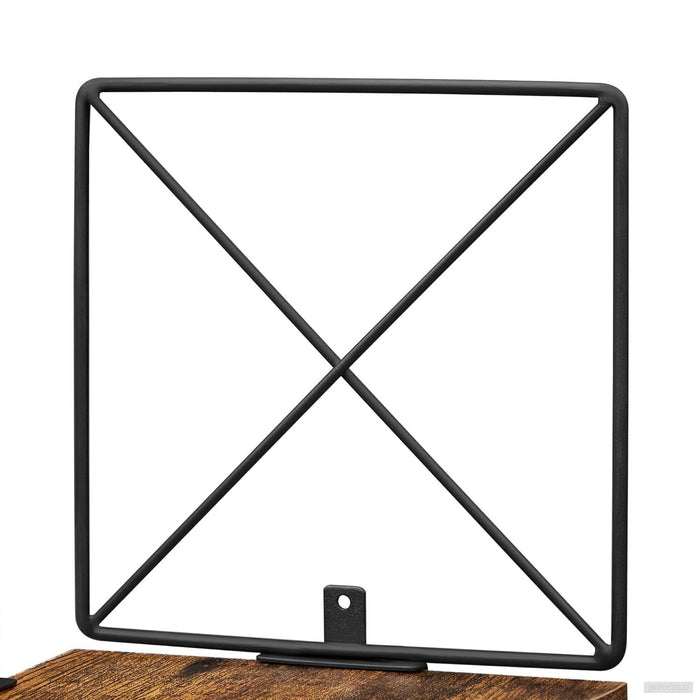 VASAGLE stenska kotna plavajoča 5-nadstropna polica, rustikalno rjava-PRIROCEN.SI