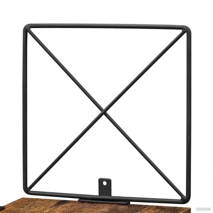 VASAGLE stenski kotni regal, 5-nivojski, rustikalno rjav in črn, 127,5 × 20 × 20 cm, industrijski slog-PRIROCEN.SI