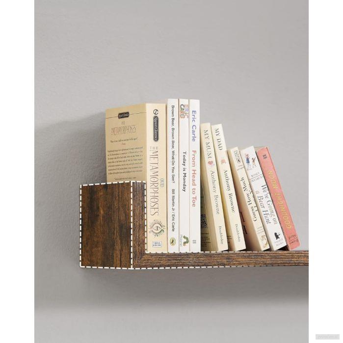 SONGMICS komplet 3 plavajočih stenskih polic-PRIROCEN.SI