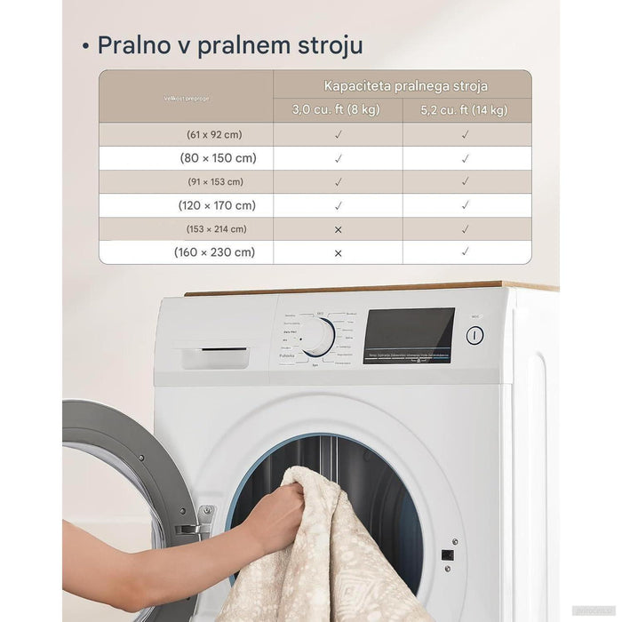 SONGMICS HOME Nedrseča preproga v barvi kapučina-PRIROCEN.SI