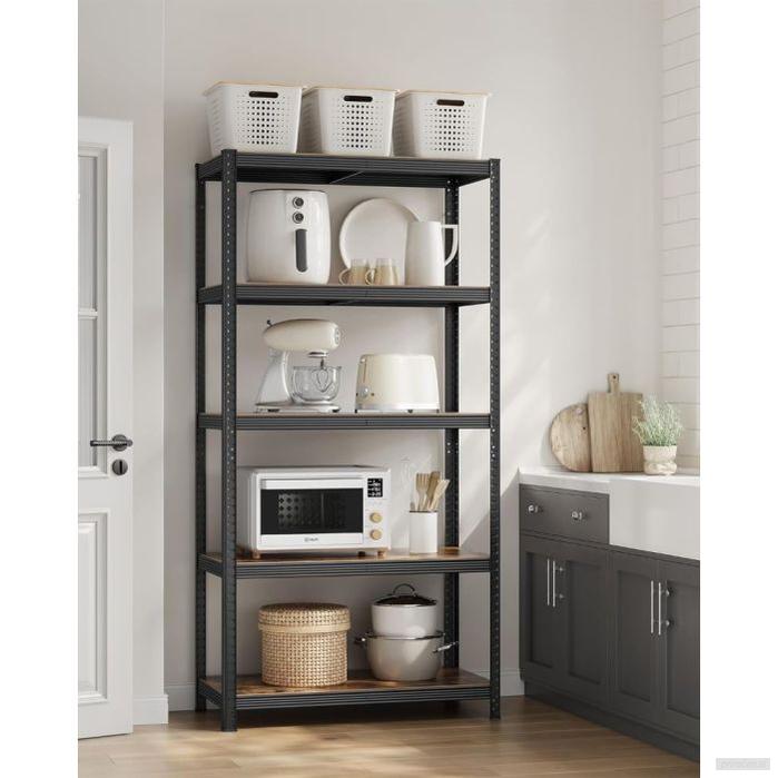 SONGMICS Regal 50 x 100 x 200 cm naravno črna,GLR050B11-PRIROCEN.SI