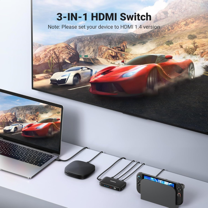 Ugreen HDMI 3x1 HDMI stikalo 4K@30Hz-PRIROCEN.SI