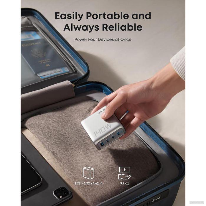 Anker 140W polnilec za prenosni računalnik, siv-PRIROCEN.SI