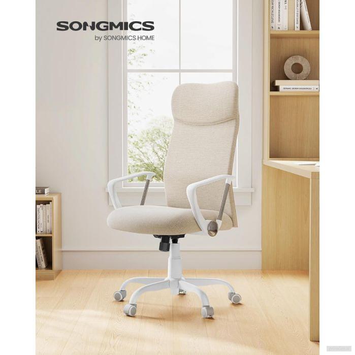 SONGMICS ergonomski pisarniški stol, bež-PRIROCEN.SI