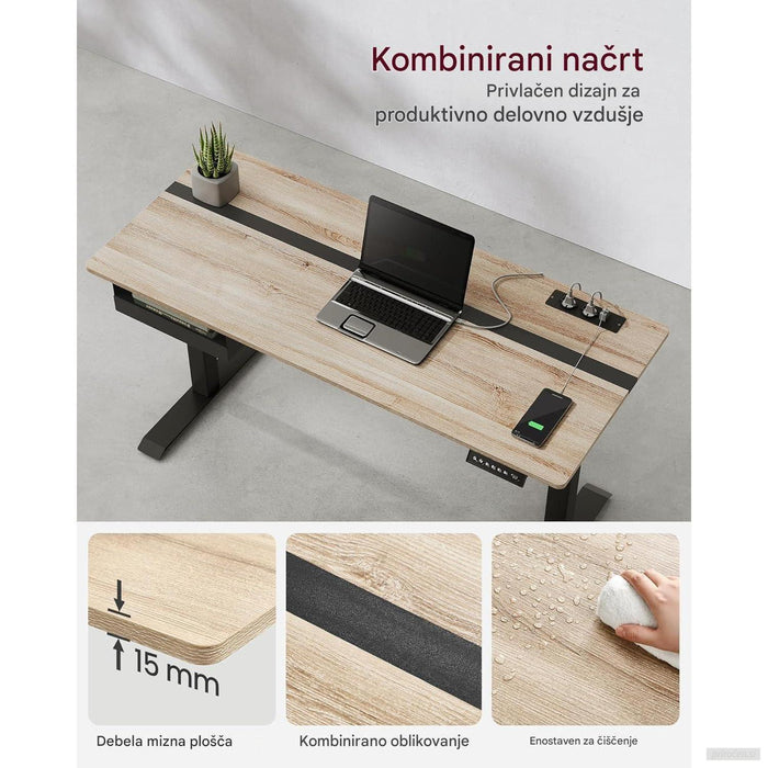 VASAGLE Električno nastavljiva pisalna miza-PRIROCEN.SI