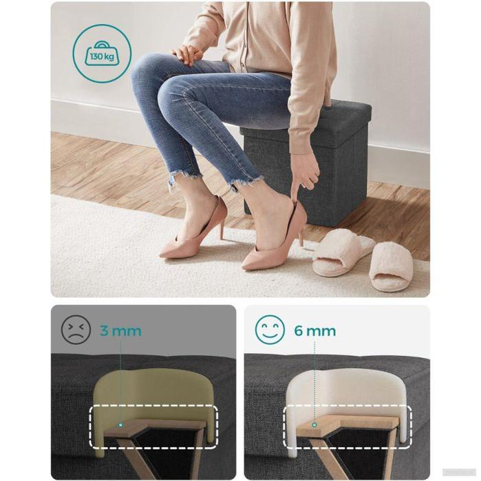 SONGMICS zložljiva shranjevalna tabureta-PRIROCEN.SI