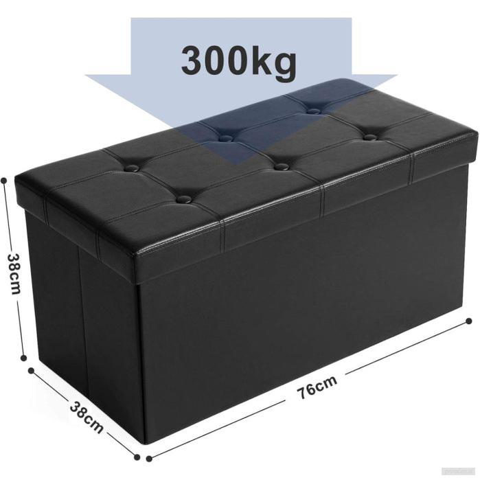SONGMICS zložljiv tabure s shranjevalnim prostorom, 80 L-PRIROCEN.SI
