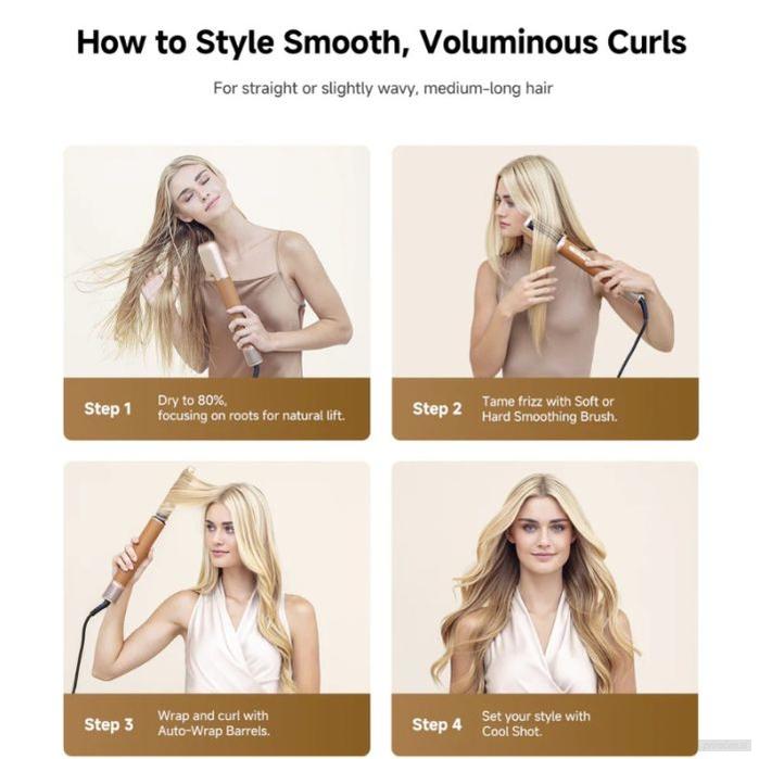 Dreame Airstyle Pro sušilnik in oblikovalec las s 7 nastavki, rjavi-PRIROCEN.SI