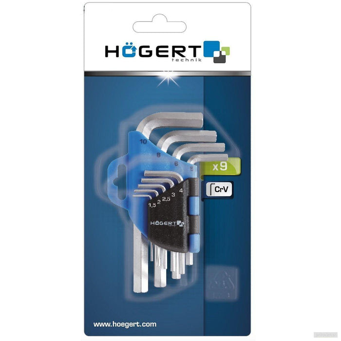 HOEGERT 9-delni set imbus ključev, kratki HT1W802-PRIROCEN.SI