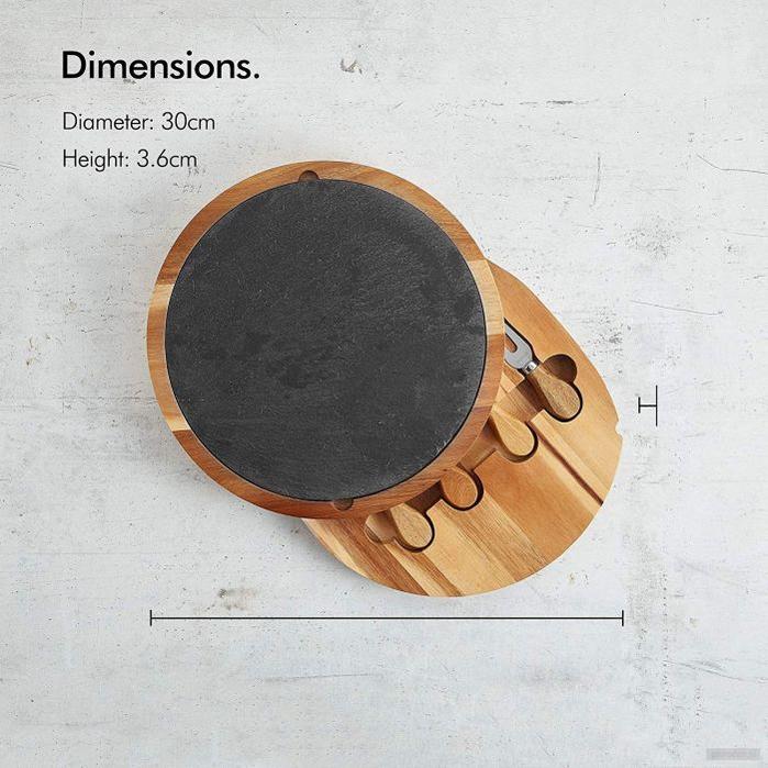 VonShef deska za rezanje akacija/skrilavec-PRIROCEN.SI