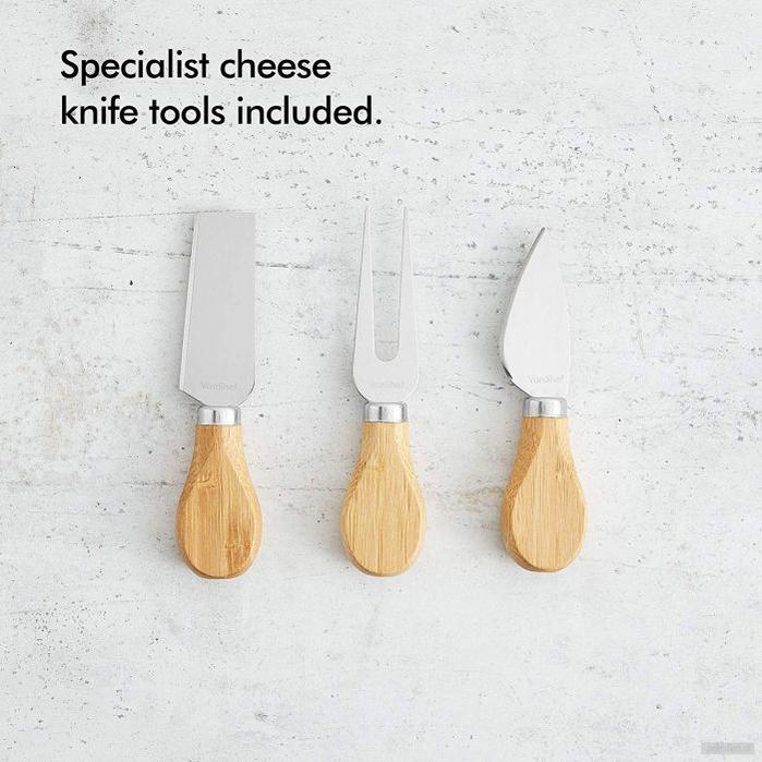 VonShef večnivojska deska s priborom iz bambusa-PRIROCEN.SI