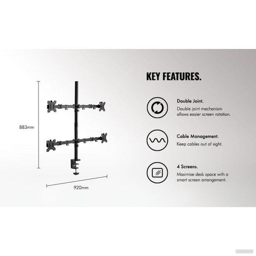VonHaus namizni nosilec za 4 monitorje do 32-PRIROCEN.SI