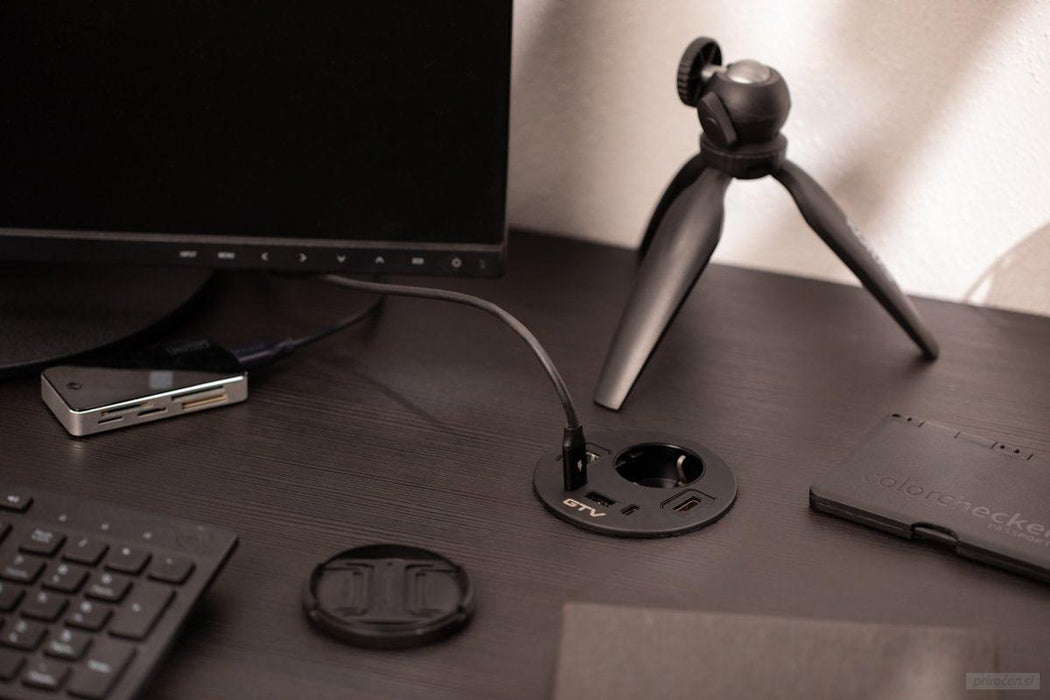 GTV vgradna vtičnica RONDO 1xSHUKO + 1xUSB-A + 2xUSB-C + HDMI + RJ45-PRIROCEN.SI