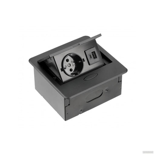 GTV vgradna vtičnica AVARO 1x230V + 2xUSB (A+C)-PRIROCEN.SI