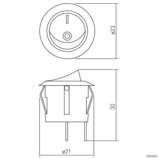 GTV stikalo za svetila mini IP44, bel (AE-WLIP44-15)-PRIROCEN.SI