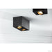 GTV stropna svetilka AVEIRO DUO BIS 2xGU10 oglata, črna (OS-AVB80160KW2-00)-PRIROCEN.SI