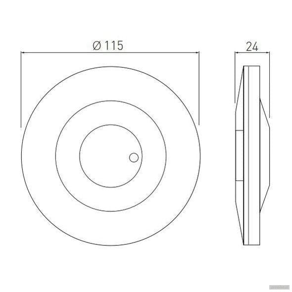 GTV IR senzor gibanja, stropni 360°, črn-PRIROCEN.SI