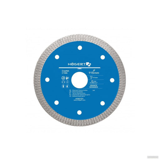 HOEGERT Diamantna rezalna plošča za keramiko Ø115 mm, HT6D721-PRIROCEN.SI