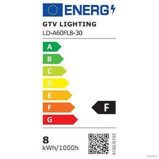 GTV LED sijalka E27 8W A60 3000K FILAMENT (LD-A60FLE8-30)-PRIROCEN.SI