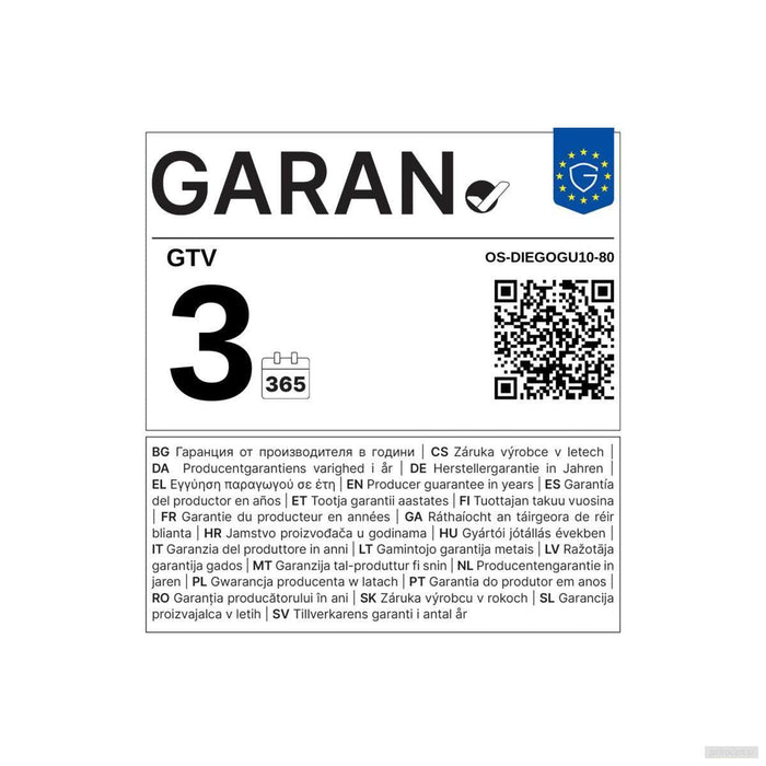 GTV talna svetilka DIEGO 1x GU10 230V IP65 OS-DIEGOGU10-80-PRIROCEN.SI