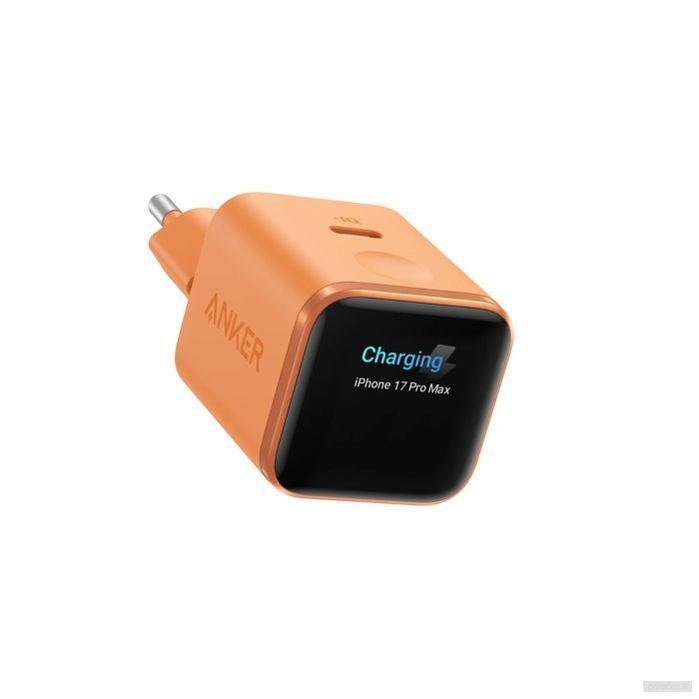 Anker Nano polnilec 45W, Smart Display, oranžen-PRIROCEN.SI