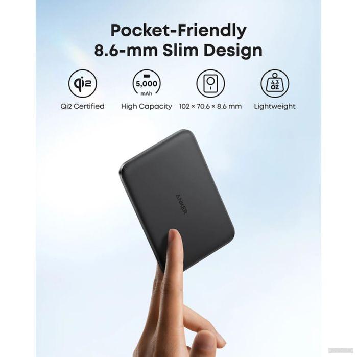 Anker Nano Power Bank 5000 mAh Slim, črn-PRIROCEN.SI