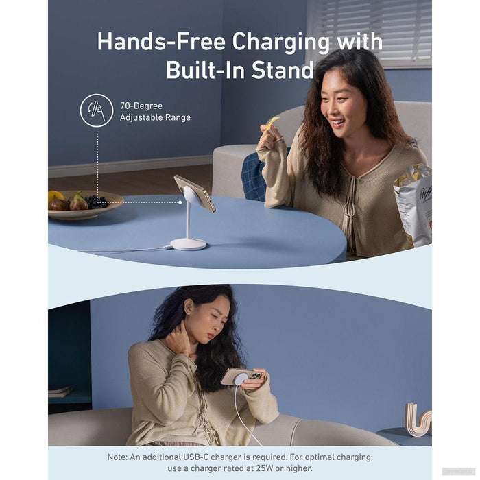 Anker MagGo brezžično polnilno stojalo, belo-PRIROCEN.SI