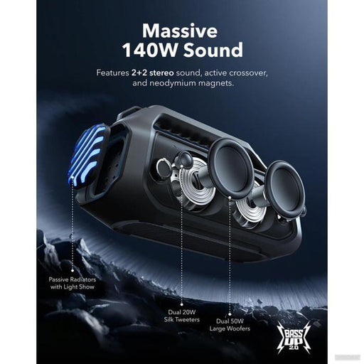 Anker Soundcore BOOM 2 Plus prenosni Bluetooth zvočnik, črn-PRIROCEN.SI