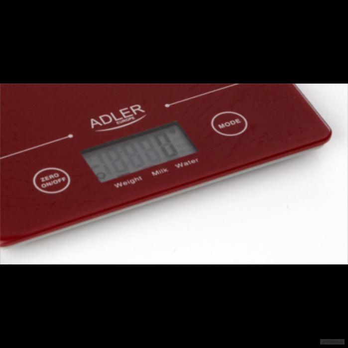 Adler kuhinjska tehtnica rdeča-PRIROCEN.SI