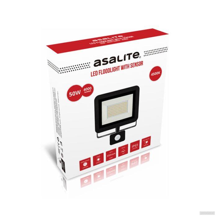 ASALITE LED reflektor 50W 4500K, 4000Lm + senzor-PRIROCEN.SI