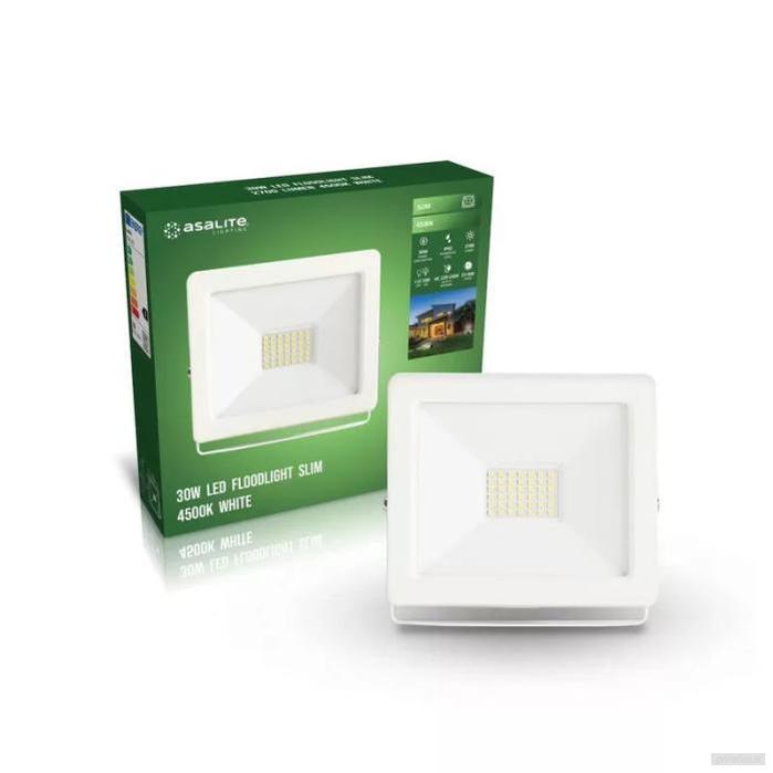 Asalite LED beli reflektor Slim 30W 4500K (2700 lumnov)-PRIROCEN.SI