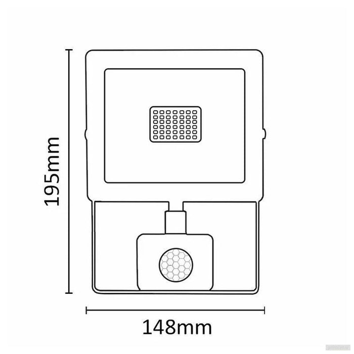 Asalite LED bel reflektor Slim 30W 4500K (2700 lumnov) + senzor-PRIROCEN.SI