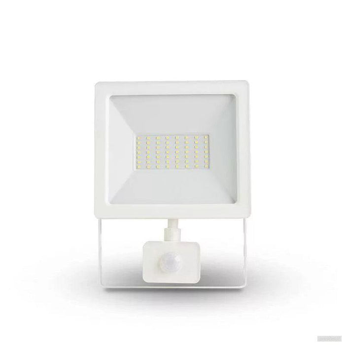 Asalite LED bel reflektor Slim 50W 4500K (4500 lumnov) + senzor-PRIROCEN.SI