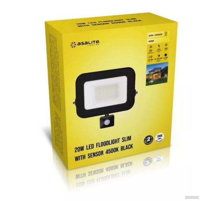 Asalite LED reflektor s tanko površino 20W 4500K (1800 lumnov) + senzor-PRIROCEN.SI