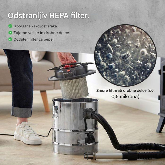 VonHaus Sesalnik za pepel 15 L, 1000 W-PRIROCEN.SI