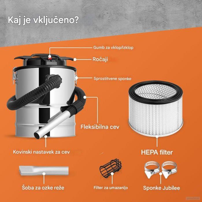 VonHaus Sesalnik za pepel 15 L, 1000 W-PRIROCEN.SI