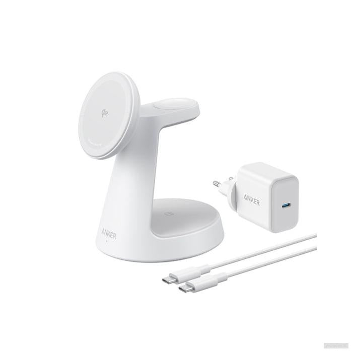Anker MagGo brezžična polnilna postaja 3v1, belo-PRIROCEN.SI