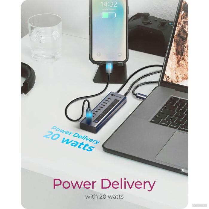 IcyBox IB-HUB1450-C31 10-portni hub vmesnik USB-C 3.2-PRIROCEN.SI