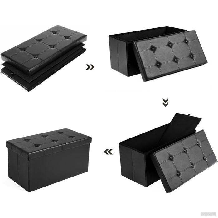 SONGMICS zložljiv tabure s shranjevalnim prostorom, 80 L-PRIROCEN.SI