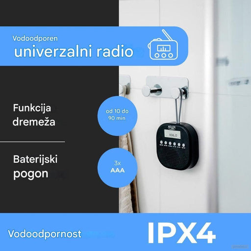 Adler Vodoodporni univerzalni radio AD 1912-PRIROCEN.SI